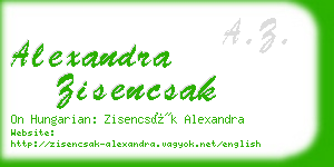 alexandra zisencsak business card